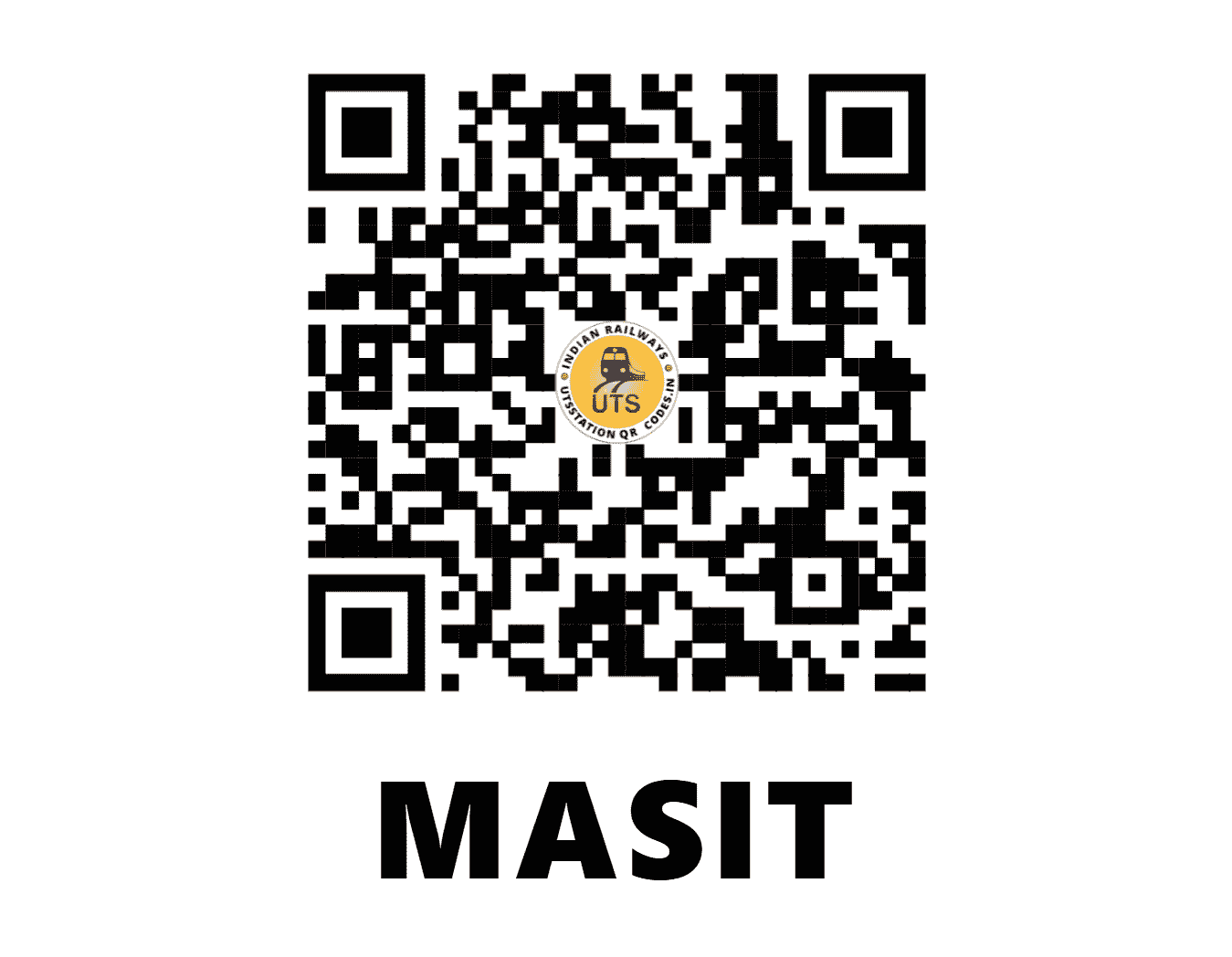 UTS QR Code for MASIT - MST (NR - UTTAR PRADESH)